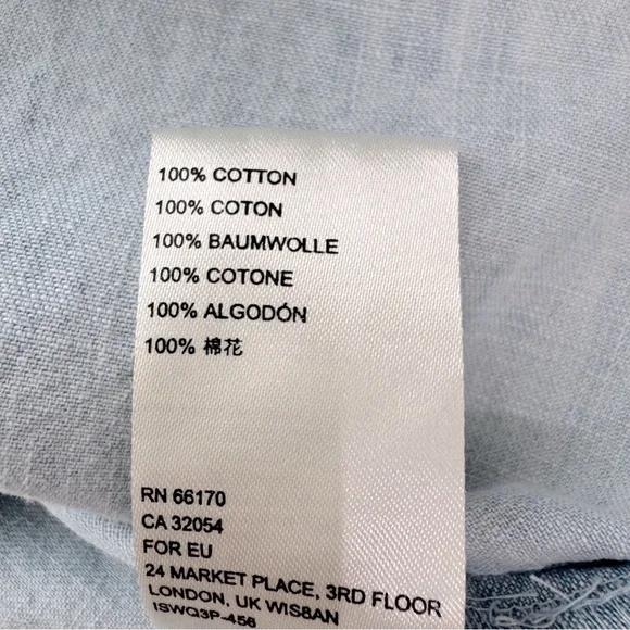 Free People Daphne Denim Babydoll Mini Dress Lace Up Back Size XS - Picture 12 of 13